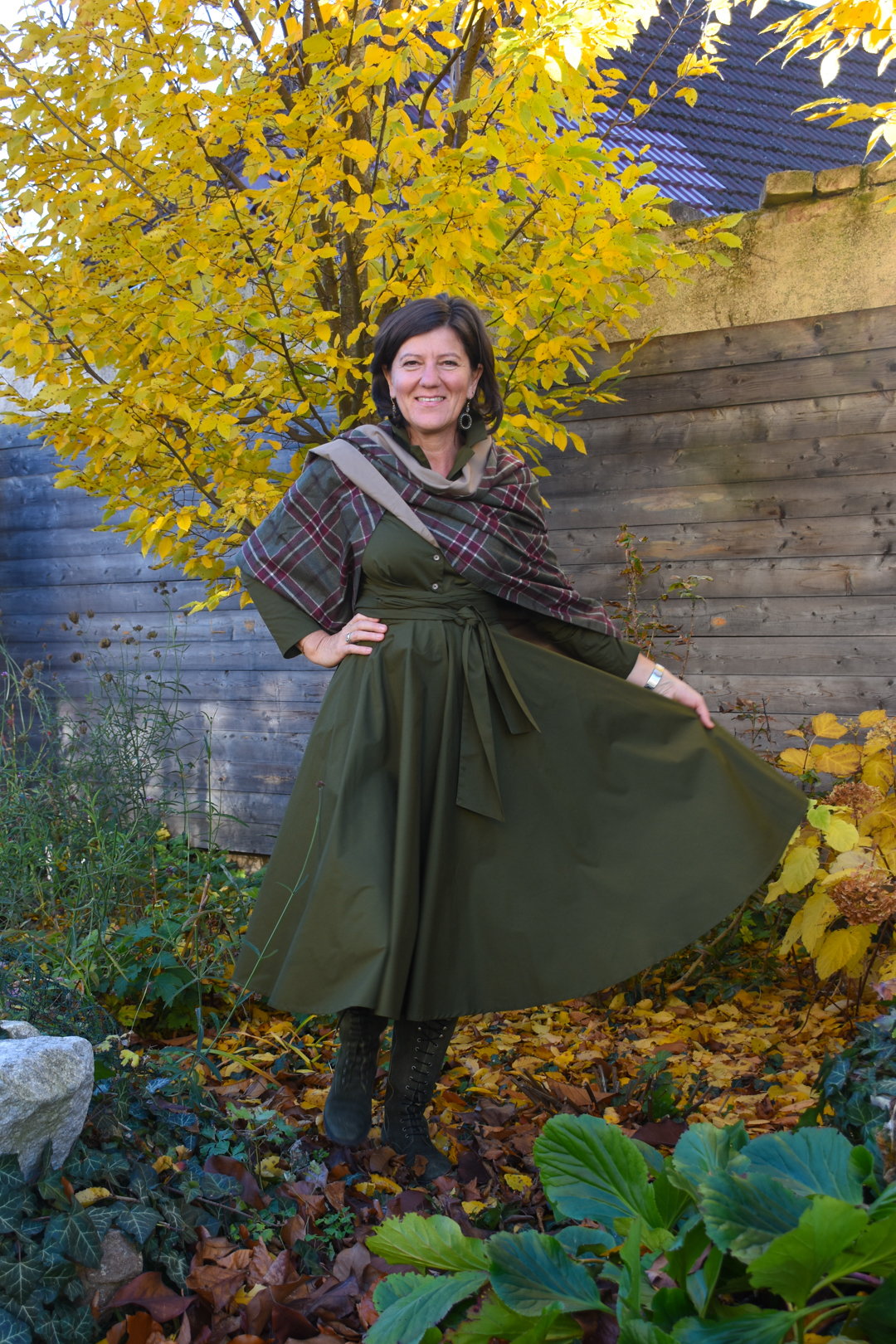 Kleid mit Poncho